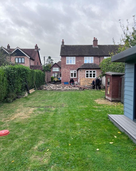 Extension site before work