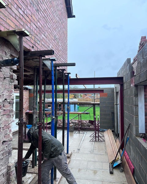 Extension steelwork