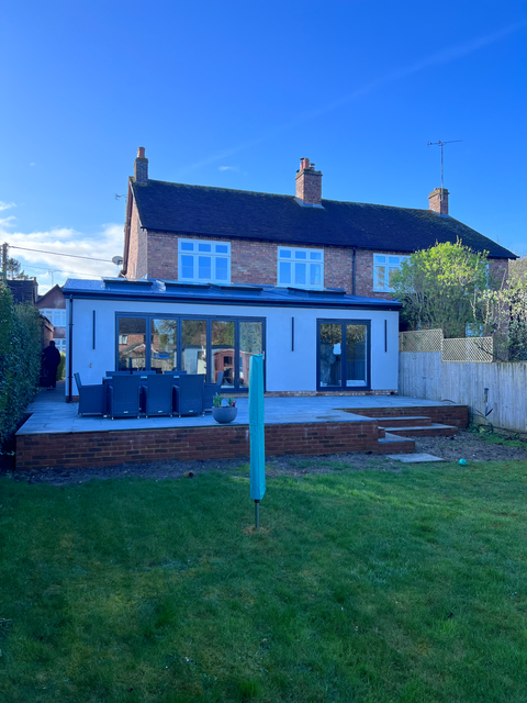 Completed garden elevation